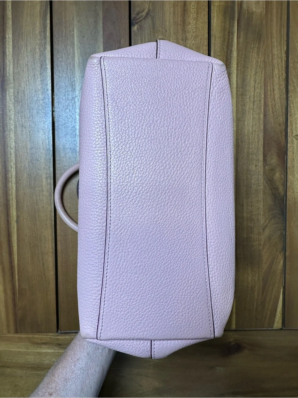 Coach Pink Pebbled Leather Mini Emma Crossbody Satchel